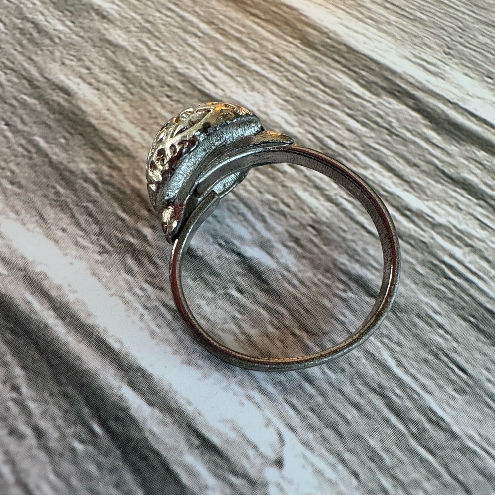Intricate Bulb Silver Adjustable Ring - image 6